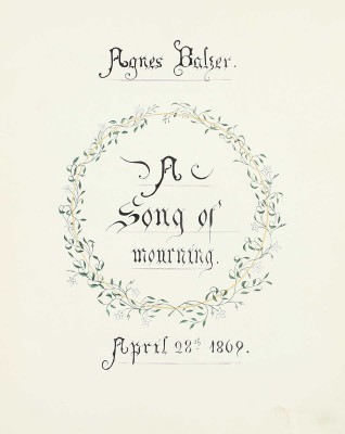 [Бальзер А. Утренняя песнь. Рукопись]. Balser A. A song of morning. [Б. м.], [1869].